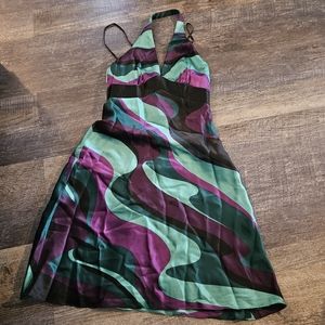 Laundry by shelli segal vinatge silk halter dress